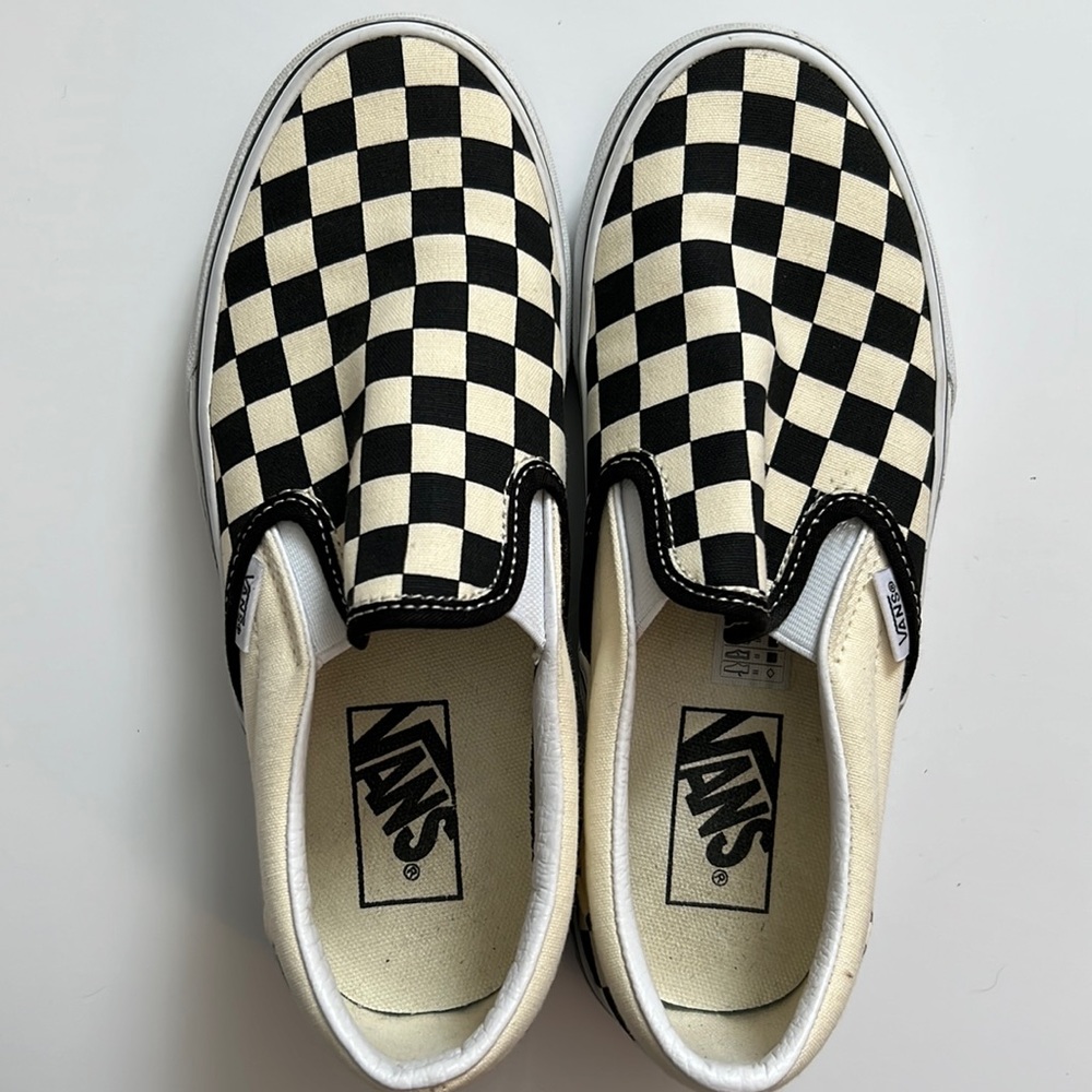 Checkered Slip On Vans